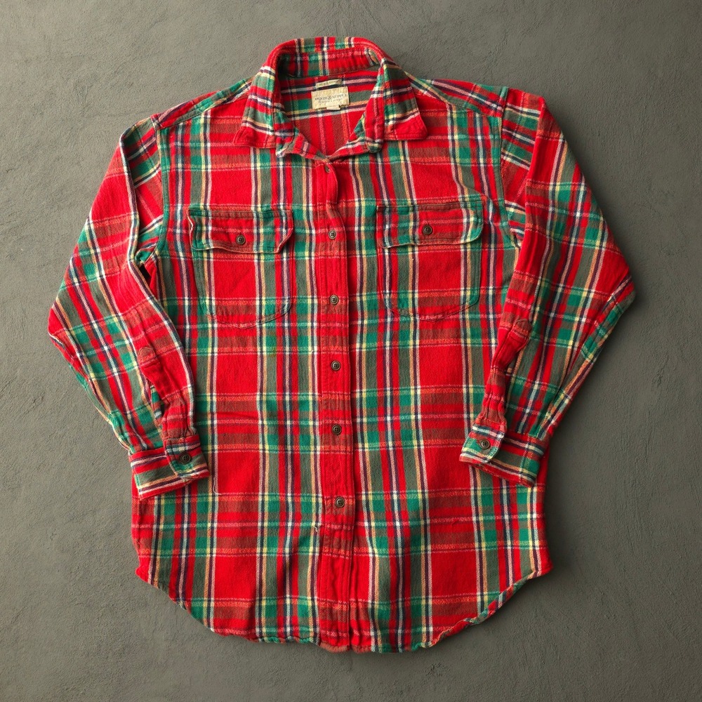 Vintage Denim & Supply Ralph Lauren Red Plaid Flannel Shirt Size S RL Big Shirt